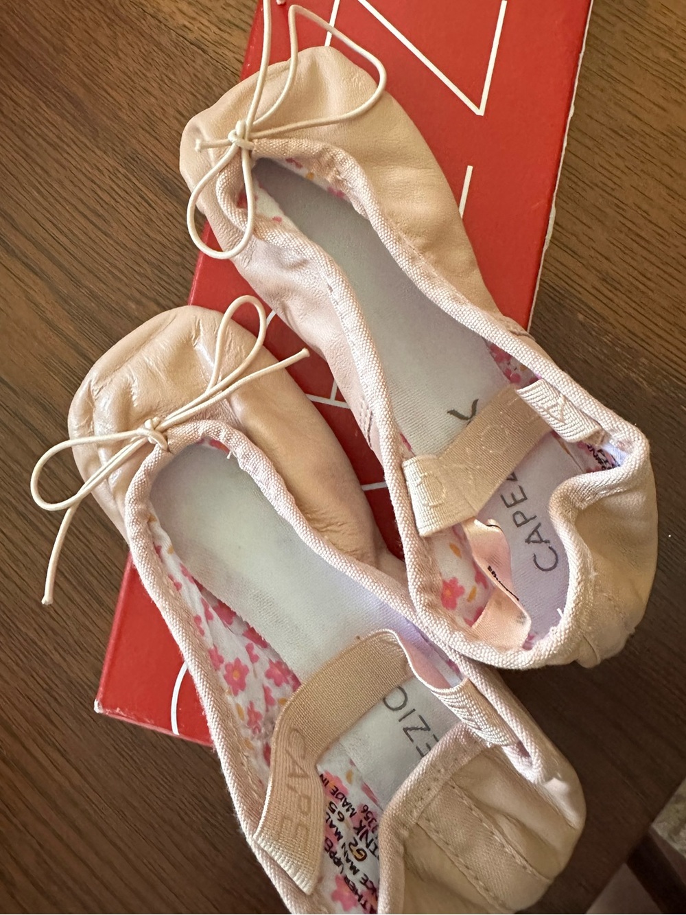 Capezio Blush Pink Ballet Flats with Elastic Strap